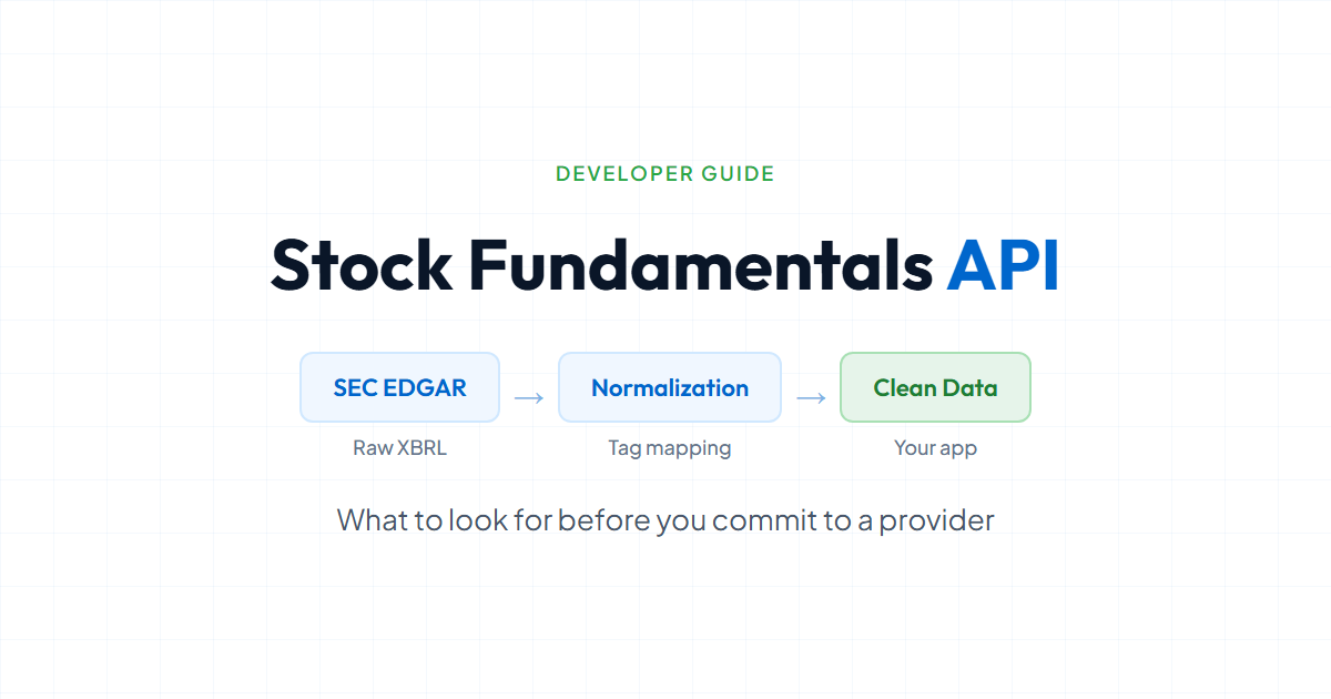 Stock Fundamentals API: What You Need and What to Avoid
